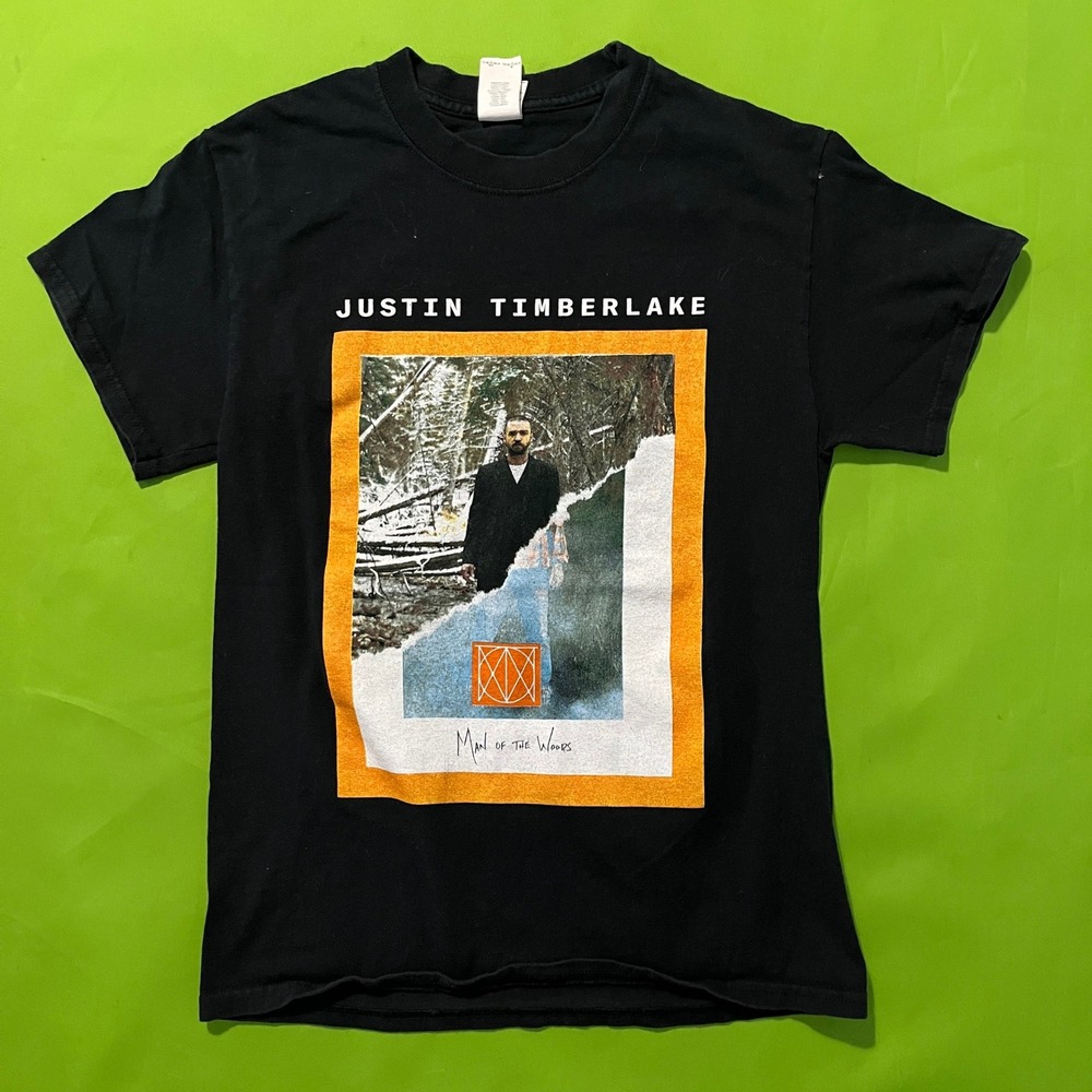 Justin Timberlake Man of the Woods 2018 Tour Shirt Mens Small Black Concert Tee
